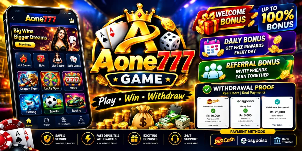Aone777 game withdraw prove