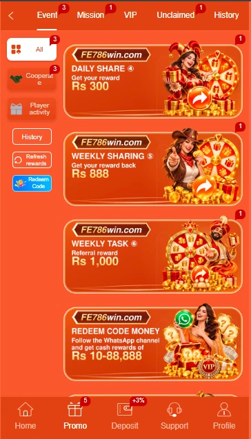 fe786win bonuses
