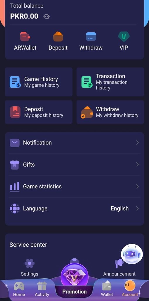 profile page pkr55 game apk